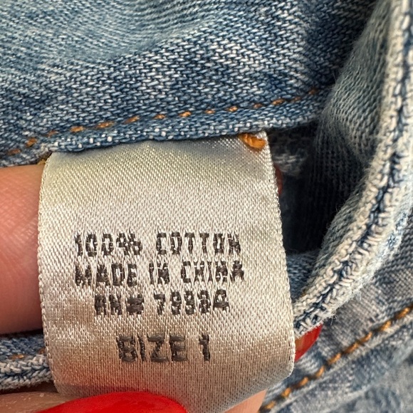 Chico's Blue Floral Jean Jacket - Picture 5 of 5